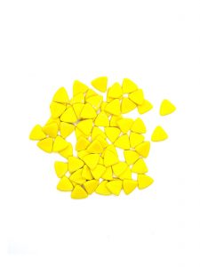 Triangle Glass Beads Opaque Yellow Size 17mm-83110