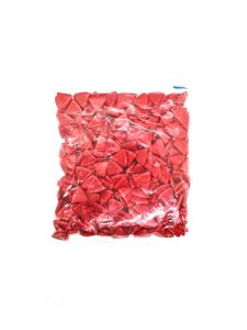 Triangle Glass Beads Opaque Red Size 17mm-93200