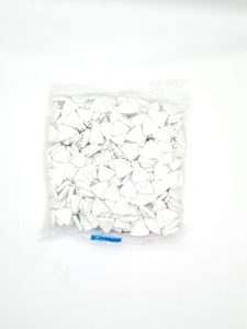 Triangle Glass Beads Opaque White Size 17mm-03050